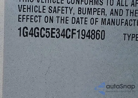 2012 Buick Lacrosse Leather Group z USA, uszkodzony, nr VIN 1G4GC5E34CF194860